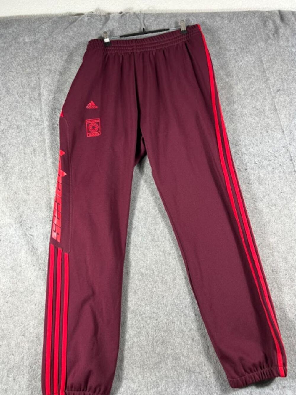 Adidas Yeezy Calabasas Joggers Track Pants Mens L Maroon Kanye West Streetwear